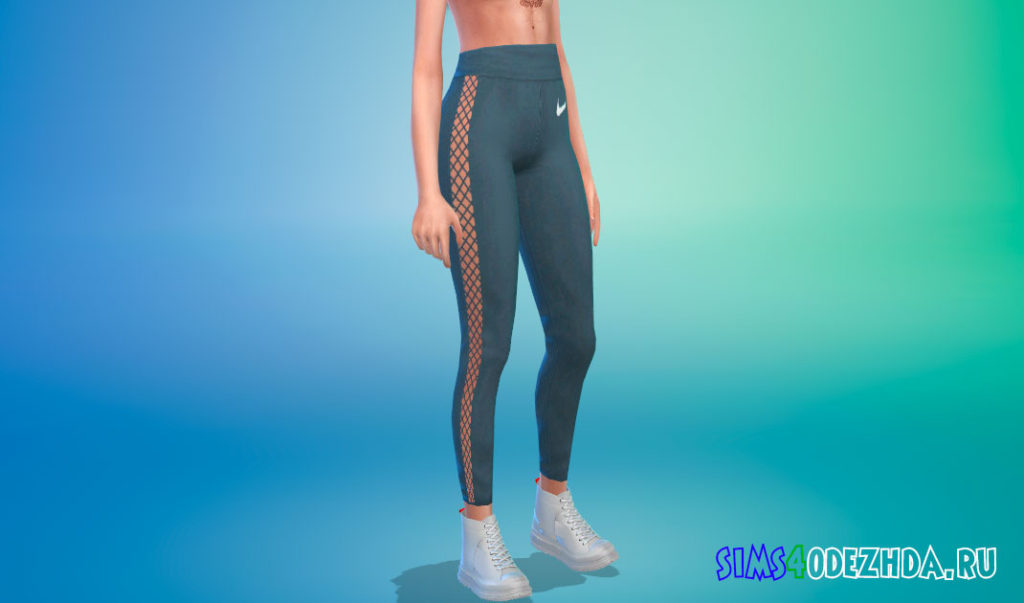 Летние спортивные штаны с высокой талией для Симс 4 – фото 3