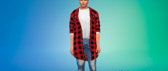 Мужские фланелевые рубашки для Симс 4 – фото 1