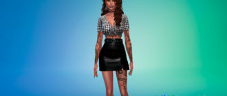 Очаровательный топ с узлом спереди для Симс 4 – фото 1