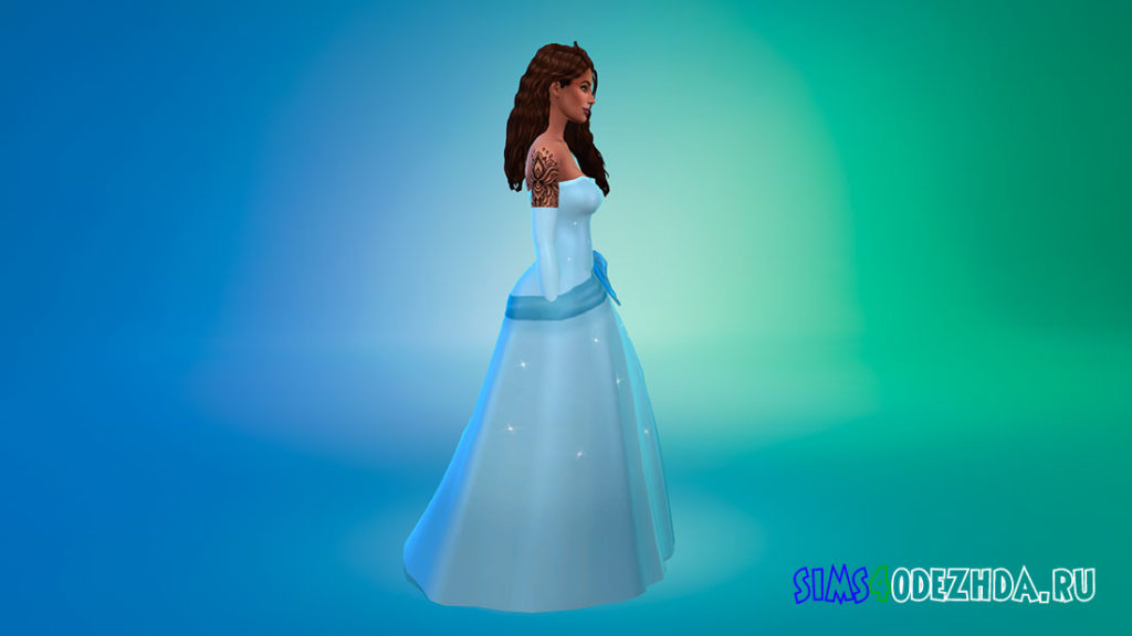 Платье Тианы для Симс 4 – фото 2