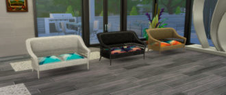 Плетеный диван для Симс 4 – фото