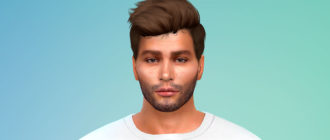 Реалистичная и короткая мужская борода для Симс 4 – фото 1