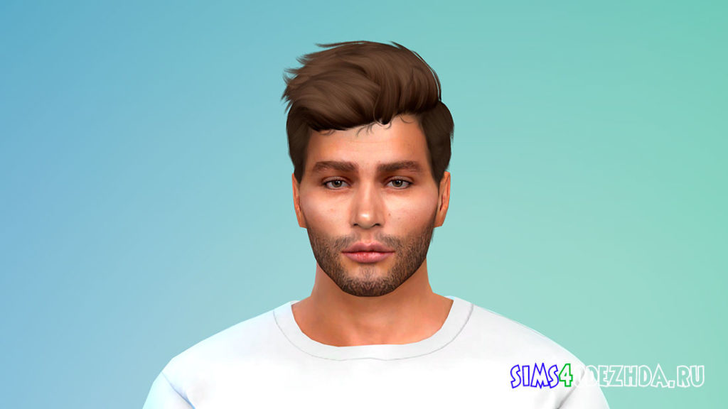 Реалистичная и короткая мужская борода для Симс 4 – фото 3