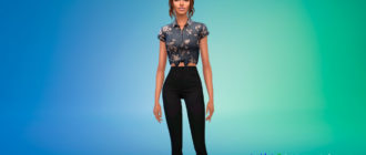 Рубашка с узлом для Симс 4 – фото 1