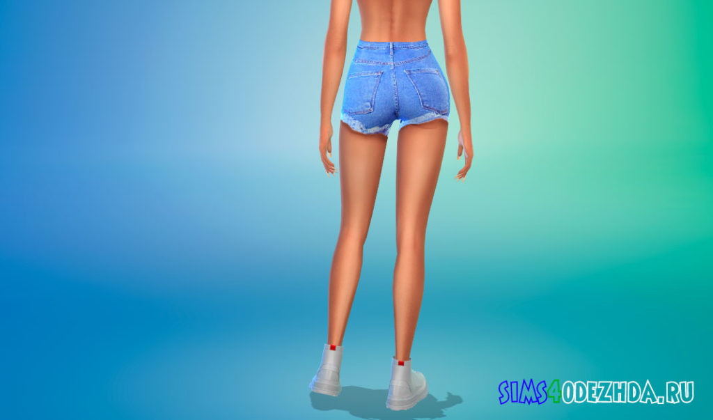 Рваные джинсовые шорты для Симс 4 – фото 3