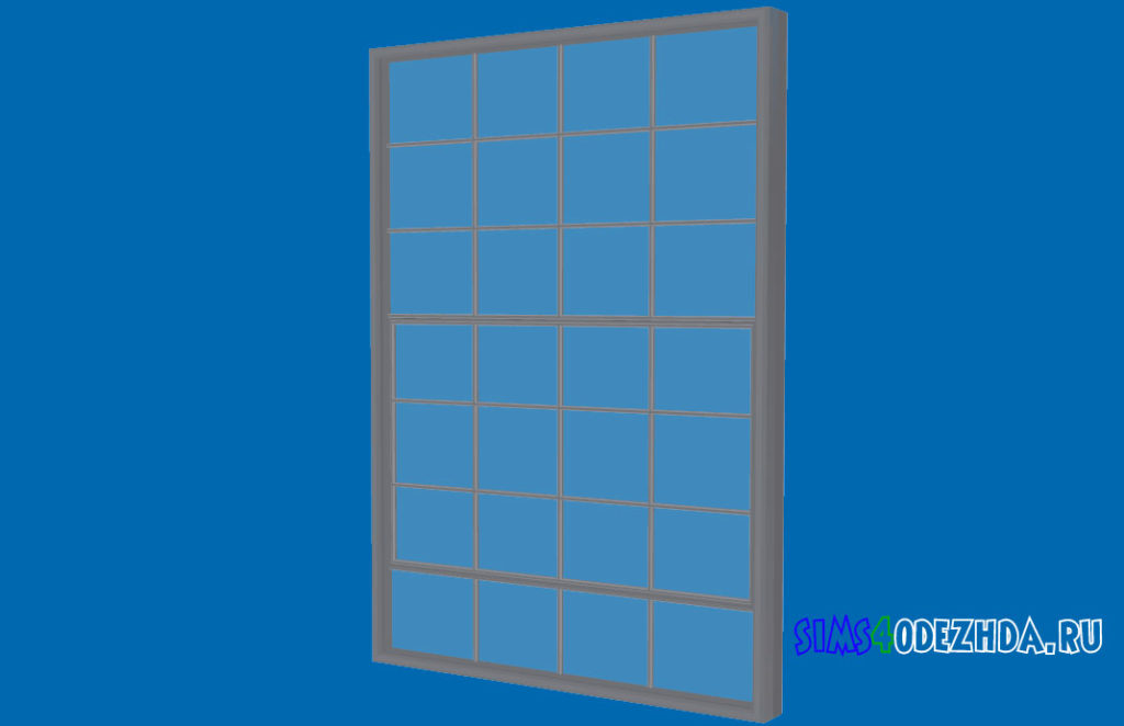 Широкое-окно-с-закрытой-створкой-для-Симс-4-–-фото-2