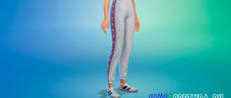 Спортивные штаны с полоской для Симс 4 – фото 1