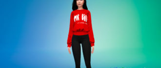 Стильный женский свитер для Симс 4 - фото 1