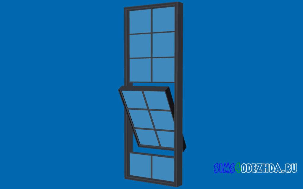 Высокое-окно-с-открытой-створкой-для-Симс-4-–-фото-2