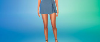 Женская джинсовая юбка для Симс 4 – фото 1