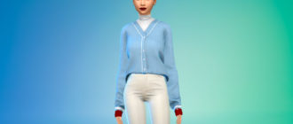 Женский заправленный свитер для Симс 4 – фото 1