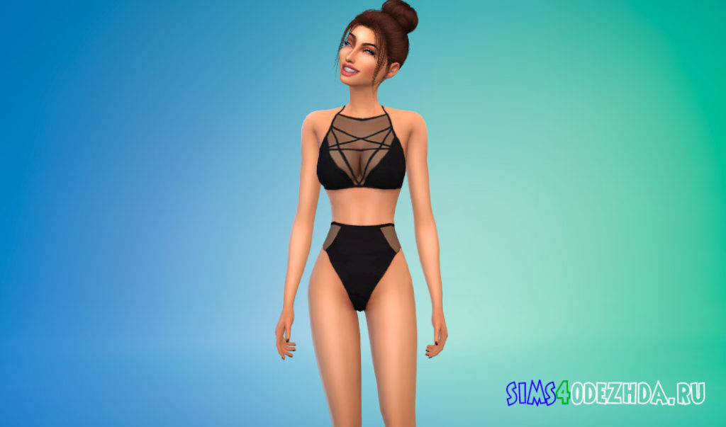 Бикини с высокой талией для Симс 4 – фото 3