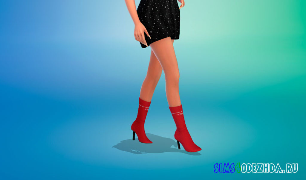 Ботильоны на тонком каблуке для Симс 4 – фото 3
