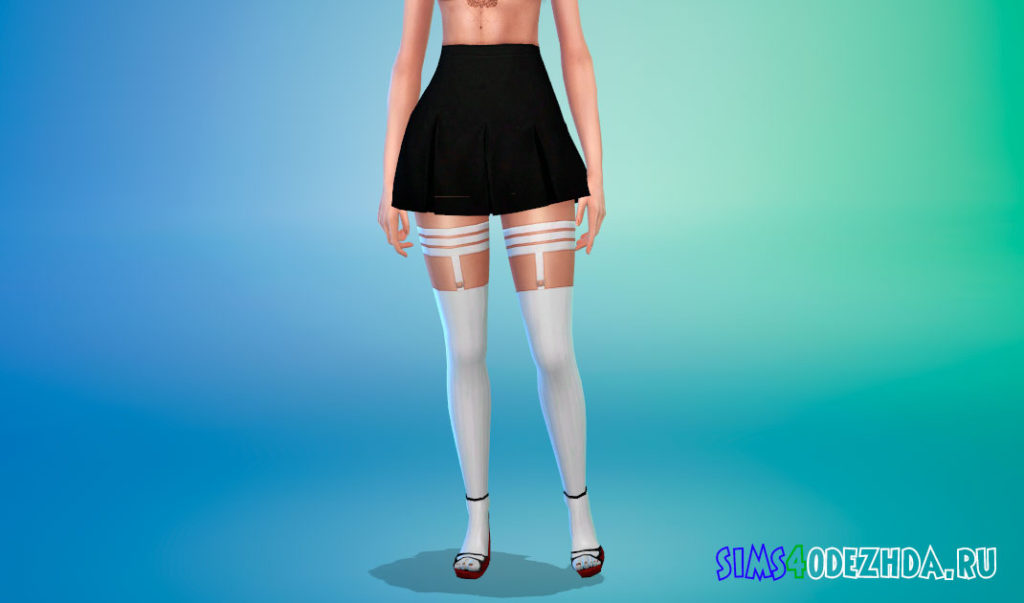 Чулки с подвязками для Симс 4 – фото 2