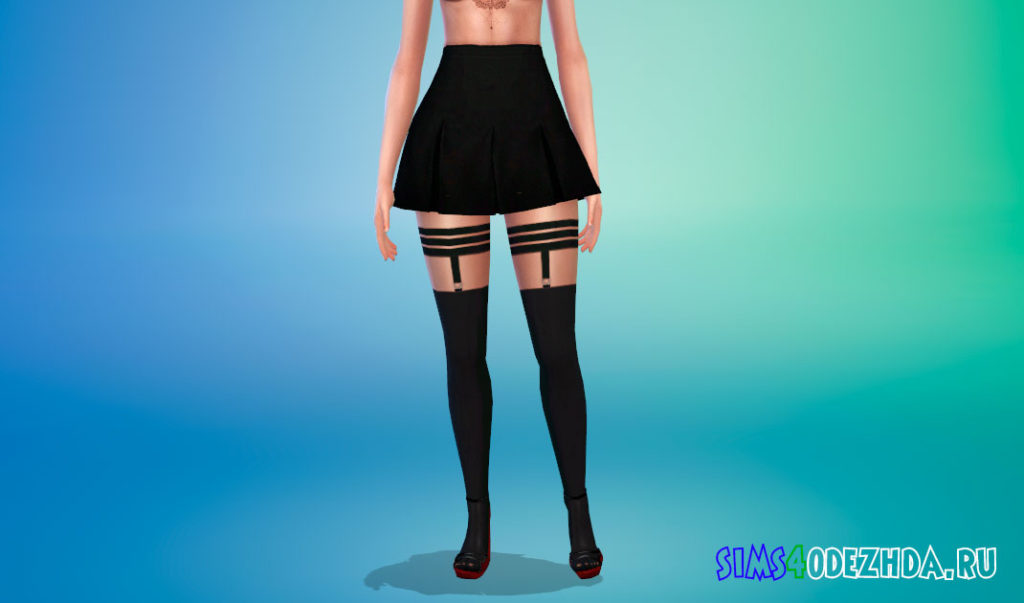Чулки с подвязками для Симс 4 – фото 3