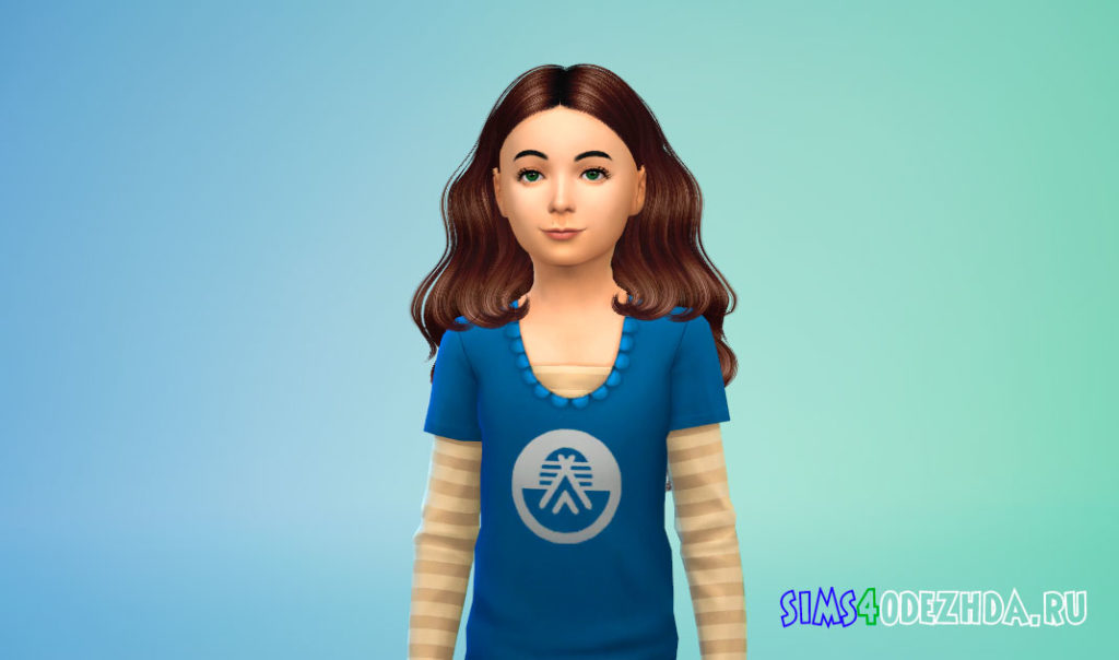 Детская прическа Andrea child от SintikliaSims для Симс 4 – фото 2