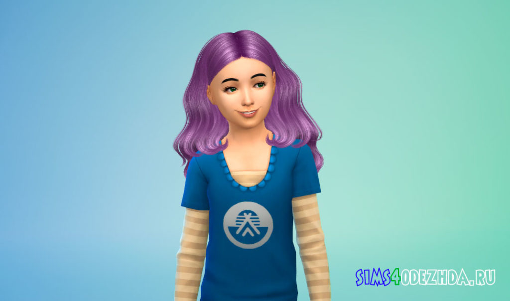 Детская прическа Andrea child от SintikliaSims для Симс 4 – фото 3