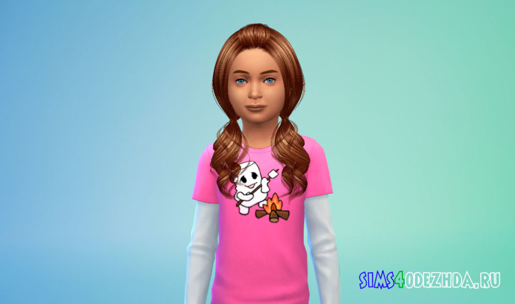 Детская прическа Ellie Hairstyle от Cazy для Симс 4 – фото 1