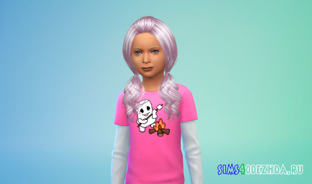 Детская прическа Ellie Hairstyle от Cazy для Симс 4 – фото 3