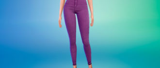 Яркие джинсы-скинни для Симс 4 – фото 1