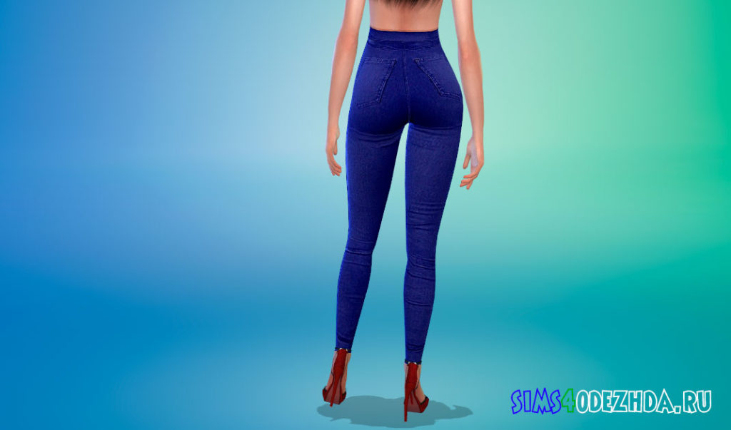Яркие джинсы-скинни для Симс 4 – фото 3