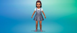 Яркое платье для малышей для Симс 4 – фото 1