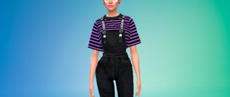 Комбинезон с футболкой для Симс 4 – фото 1