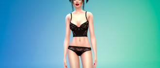 Комплект сексуального нижнего белья для Симс 4 – фото 1