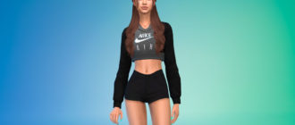 Короткая толстовка Nike Air для Симс 4 – фото 1