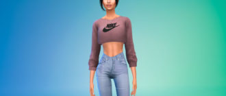 Короткий свитшот Nike для Симс 4 – фото 1