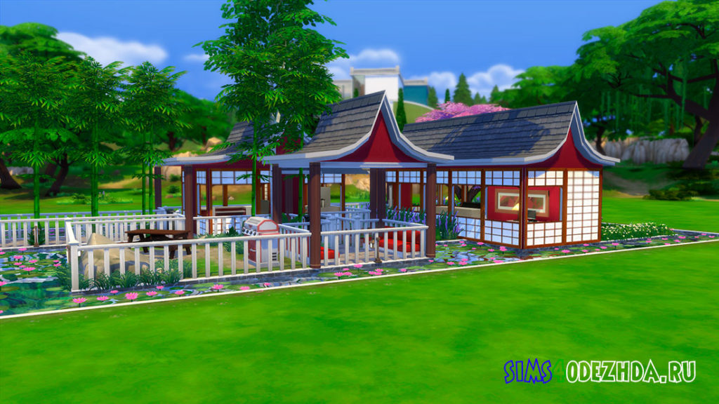 Милый японский домик для Симс 4 – фото 2