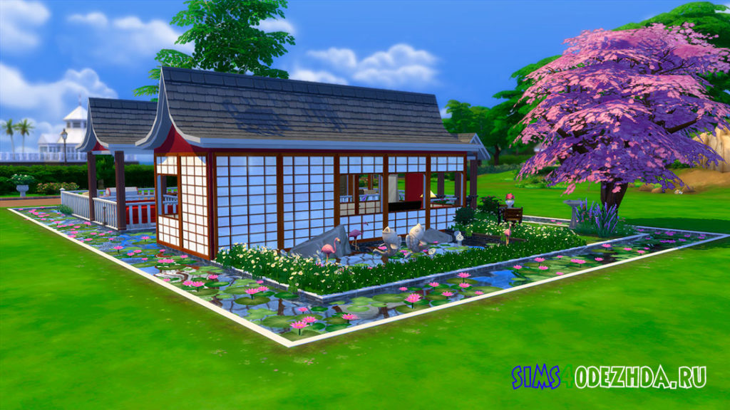 Милый японский домик для Симс 4 – фото 3