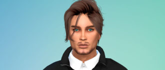 Мужская прическа WINGS-ON0512 от wingssims для Симс 4 – фото 1