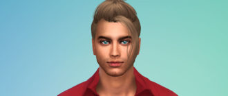 Мужская прическа WINGS-OS0116 от wingssims для Симс 4 – фото 1