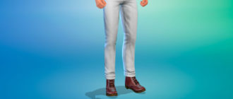 Мужские ботинки Madlen Aprilia для Симс 4 – фото 1