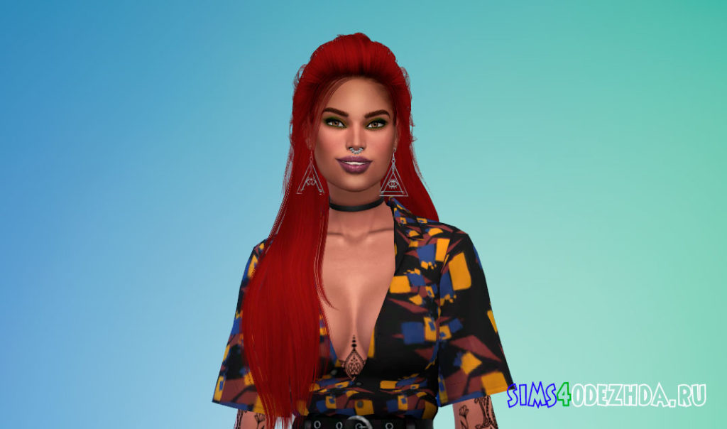 Прическа Nelli от LeahLillith для Симс 4 – фото 2