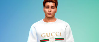 Прическа Nicholas Hairstyle от Cazy для Симс 4 – фото 1