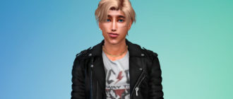 Прическа OE0818 от WINGS для Симс 4 – фото 1