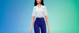 Простая блузка для Симс 4 – фото 1