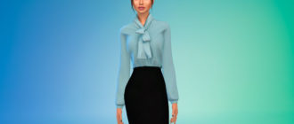 Шелковая блузка для Симс 4 – фото 1