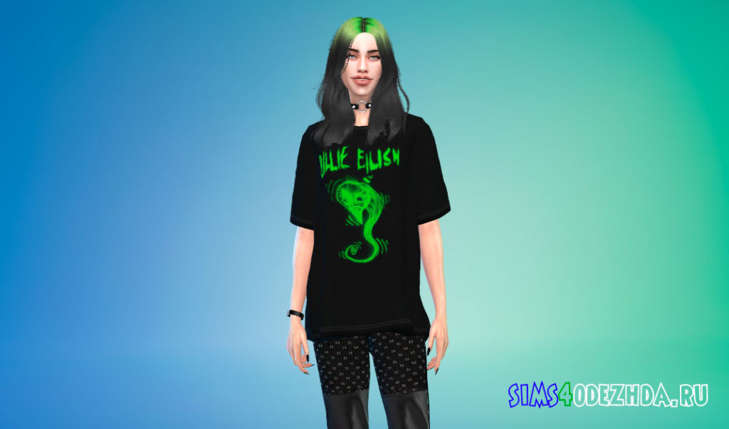 Симка Billie Eilish для Симс 4 – фото 2