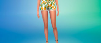 Симпатичные летние шорты с помпонами для Симс 4 – фото 1