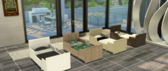 Стильная кровать для малышей для Симс 4 – фото