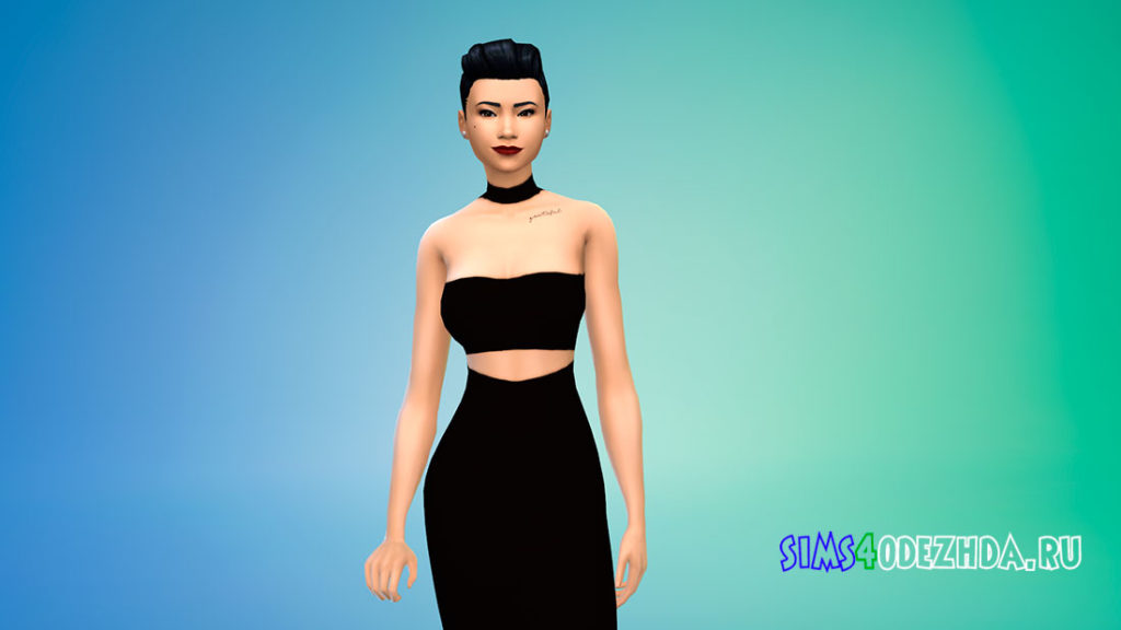 Татуировка на ключице N08 от -Merci- для Симс 4 – фото 2