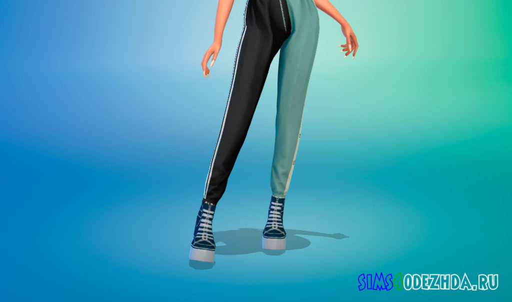 Высокие кеды Madlen Tess для Симс 4 – фото 2