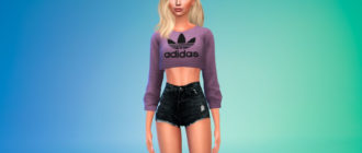 Женский свитшот Adidas для Симс 4 – фото 1