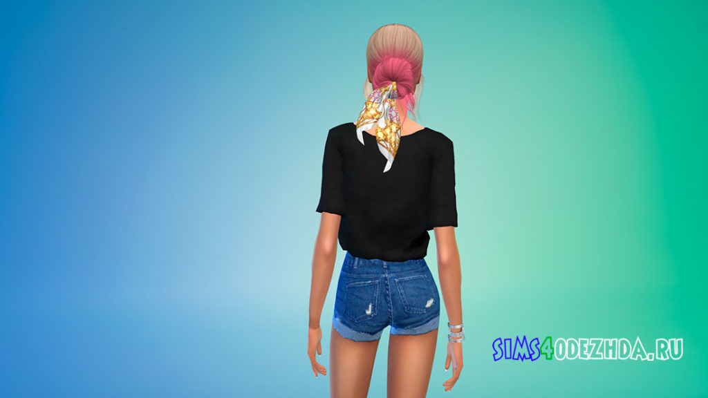 Бандана для волос для Симс 4 – фото 3