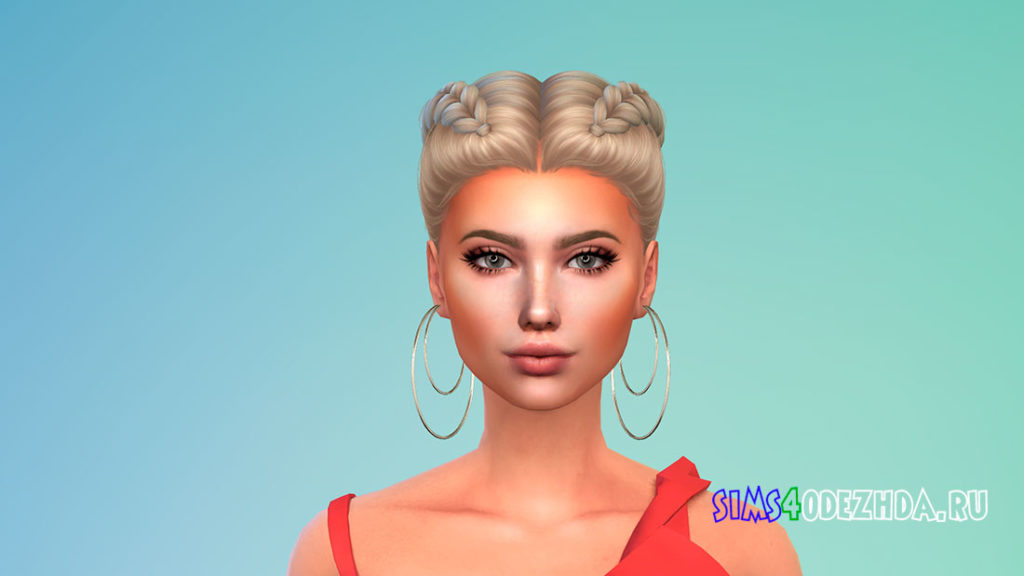 Большие серьги-кольца для Симс 4 – фото 3