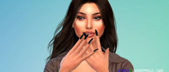 Длинные ногти Sintiklia для Симс 4 – фото 1