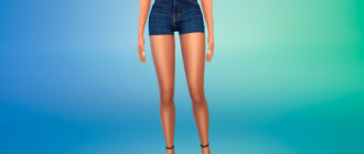 Джинсовые шорты Madison для Симс 4 – фото 1